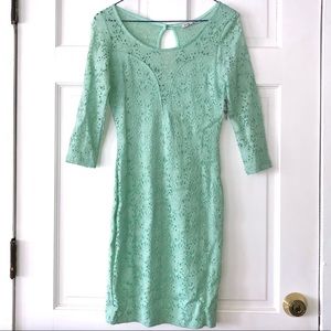 Medium teal *never worn* lace dress!